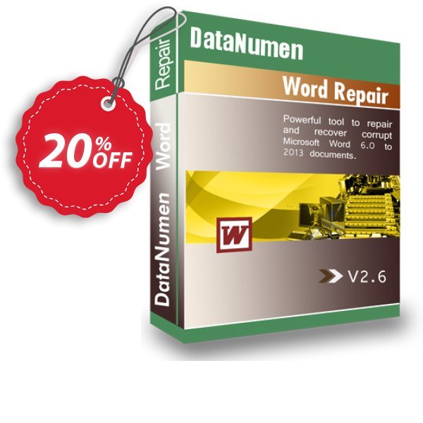 DataNumen Word Repair Coupon, discount Education Coupon. Promotion: Coupon for educational and non-profit organizations