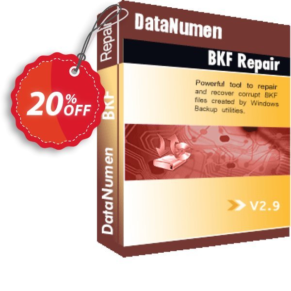 DataNumen BKF Repair Coupon, discount Education Coupon. Promotion: Coupon for educational and non-profit organizations