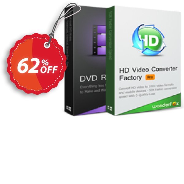 WonderFox DVD Ripper Pro + HD Video Converter Factory Pro Lifetime Coupon, discount Buy WonderFox DVD Ripper Pro(+ Free Get HD Video Converter Factory Pro) imposing promotions code 2024. Promotion: imposing promotions code of Buy WonderFox DVD Ripper Pro(+ Free Get HD Video Converter Factory Pro) 2024