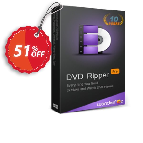 WonderFox DVD Ripper Pro Coupon, discount 50% OFF WonderFox DVD Ripper Pro, verified. Promotion: Best promotions code of WonderFox DVD Ripper Pro, tested & approved