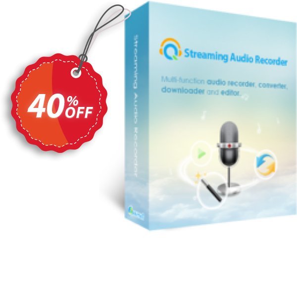 Streaming Audio Recorder Family Plan, Lifetime  Coupon, discount Streaming Audio Recorder Family License (Lifetime) Amazing deals code 2024. Promotion: Amazing deals code of Streaming Audio Recorder Family License (Lifetime) 2024