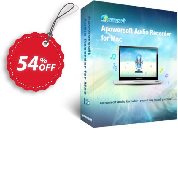 Apowersoft Audio Recorder for MAC Coupon, discount Apowersoft Audio Recorder for Mac Personal License big deals code 2025. Promotion: Apower soft (17943)