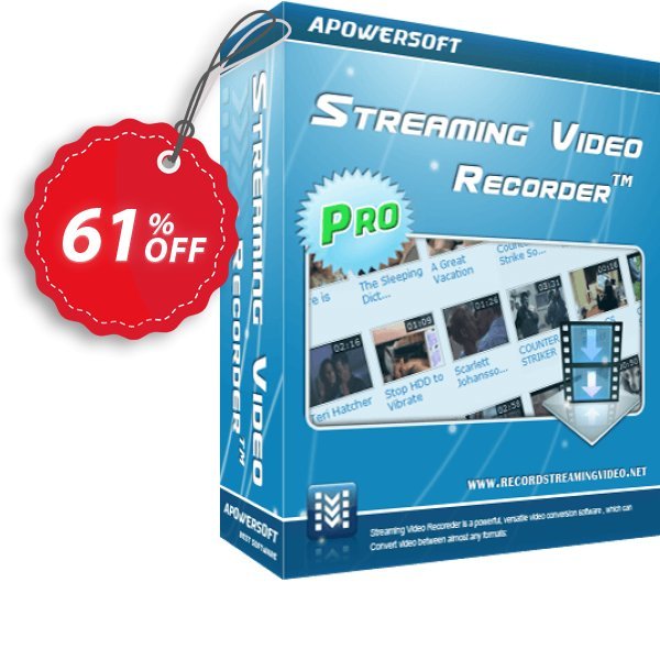 Apowersoft Streaming Video Recorder Coupon, discount Streaming Video Recorder Personal License best discounts code 2024. Promotion: Apower soft (17943)