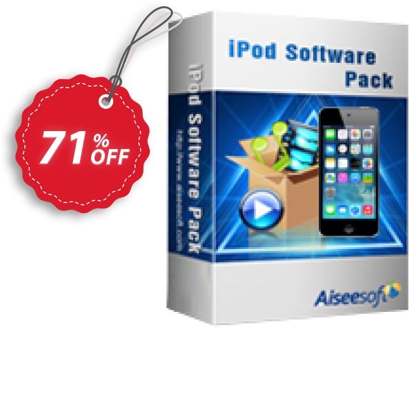 Aiseesoft iPod Software Pack Coupon, discount Aiseesoft iPod Software Pack special promo code 2024. Promotion: 40% Off for All Products of Aiseesoft