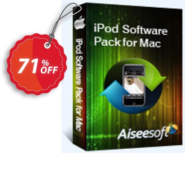 Aiseesoft iPod Software Pack for MAC Coupon, discount Aiseesoft iPod Software Pack for Mac imposing sales code 2025. Promotion: 40% Off for All Products of Aiseesoft