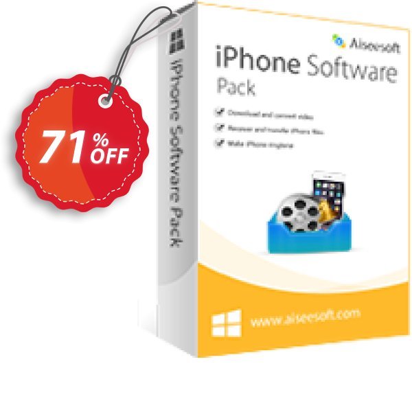 Aiseesoft iPhone Software Pack Coupon, discount 40% Aiseesoft. Promotion: 40% Off for All Products of Aiseesoft