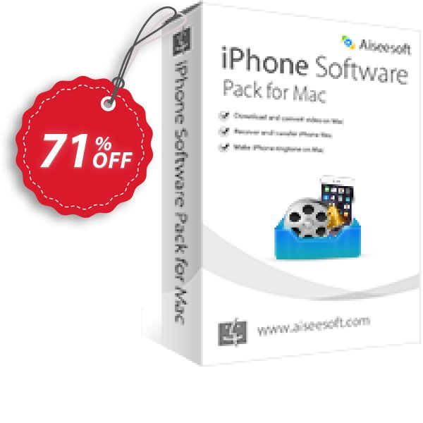 Aiseesoft iPhone Software Pack for MAC Coupon, discount 40% Aiseesoft. Promotion: 40% Off for All Products of Aiseesoft