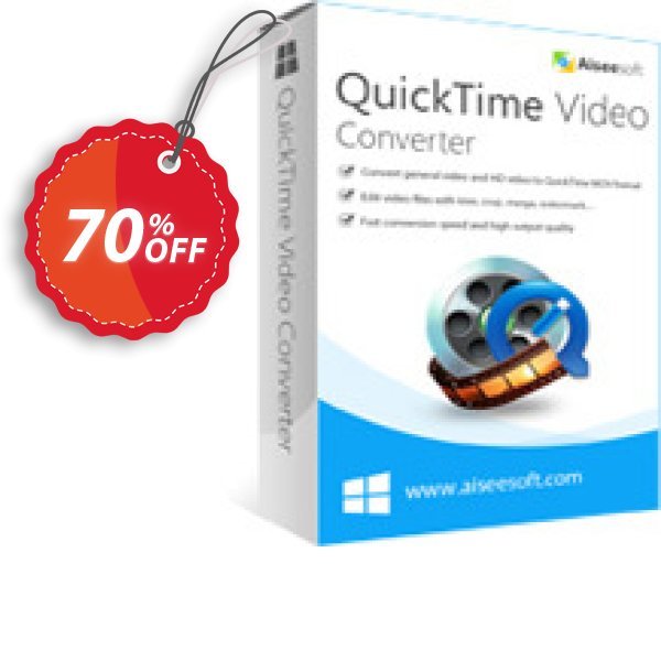 Aiseesoft QuickTime Video Converter Coupon, discount 40% Aiseesoft. Promotion: 40% Off for All Products of Aiseesoft