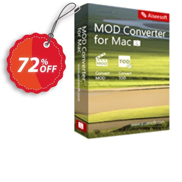 Aiseesoft MOD Converter for MAC Coupon, discount 50% Aiseesoft. Promotion: 50% Off for All Products of Aiseesoft