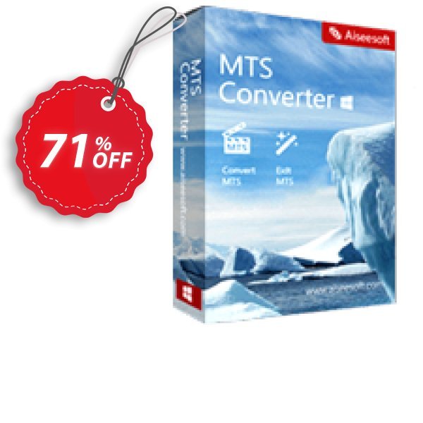 Aiseesoft MTS Converter Coupon, discount Aiseesoft MTS Converter awesome promo code 2024. Promotion: 40% Off for All Products of Aiseesoft