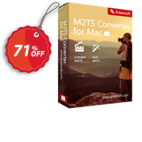 Aiseesoft M2TS Converter for MAC Coupon, discount 40% Aiseesoft. Promotion: 40% Off for All Products of Aiseesoft