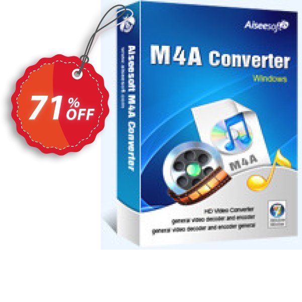 Aiseesoft M4A Converter Coupon, discount Aiseesoft M4A Converter awesome deals code 2025. Promotion: 40% Off for All Products of Aiseesoft