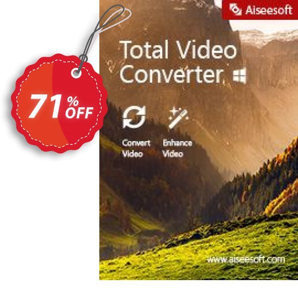 Aiseesoft Total Video Converter Coupon, discount Aiseesoft Total Video Converter awesome deals code 2024. Promotion: 40% Off for All Products of Aiseesoft
