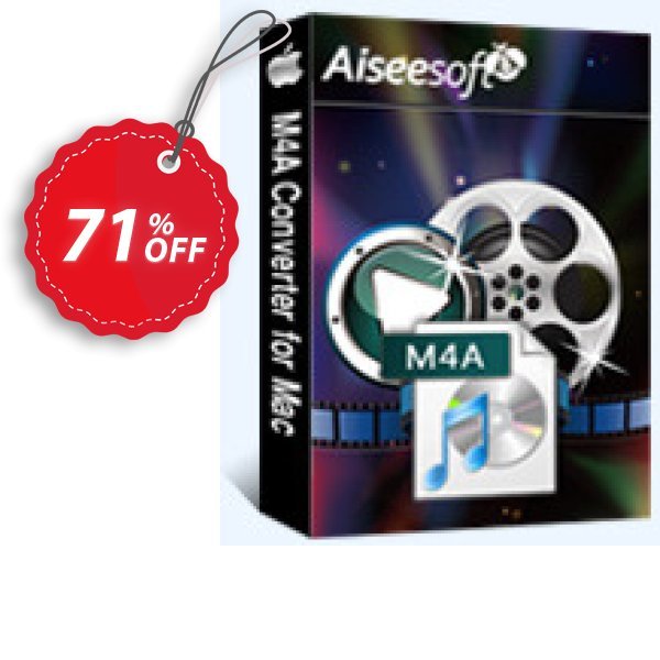Aiseesoft M4A Converter for MAC Coupon, discount Aiseesoft M4A Converter for Mac imposing promotions code 2025. Promotion: 40% Off for All Products of Aiseesoft