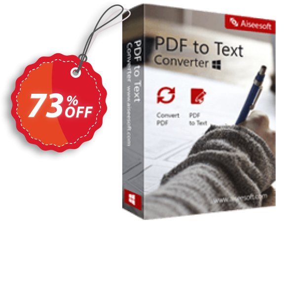 Aiseesoft PDF to Text Converter Coupon, discount 40% Aiseesoft. Promotion: 40% Off for All Products of Aiseesoft