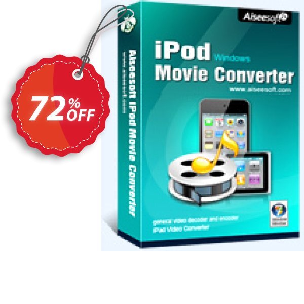 Aiseesoft iPod Movie Converter Coupon, discount Aiseesoft iPod Movie Converter awful offer code 2025. Promotion: 40% Off for All Products of Aiseesoft