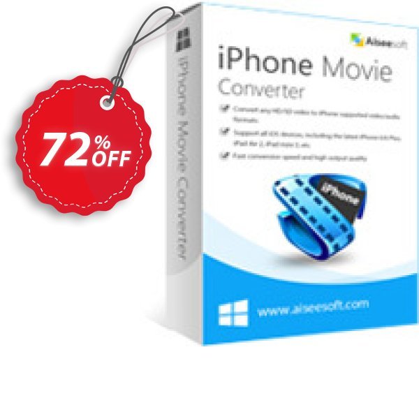 Aiseesoft iPhone Movie Converter Coupon, discount 40% Aiseesoft. Promotion: 40% Off for All Products of Aiseesoft