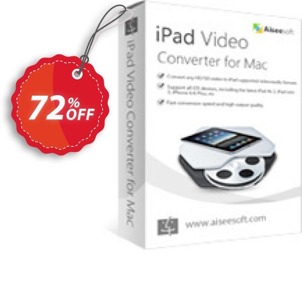 Aiseesoft iPad Video Converter for MAC Coupon, discount 40% Aiseesoft. Promotion: 40% Off for All Products of Aiseesoft