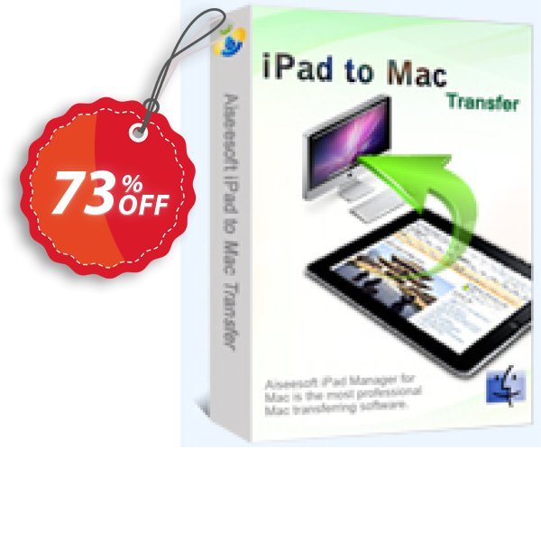 Aiseesoft iPad to MAC Transfer Coupon, discount 40% Aiseesoft. Promotion: 