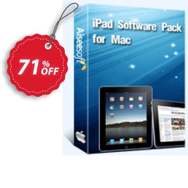 Aiseesoft iPad Software Pack for MAC Coupon, discount Aiseesoft iPad Software Pack for Mac best promo code 2024. Promotion: 40% Off for All Products of Aiseesoft