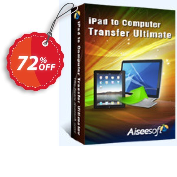 Aiseesoft iPad to Computer Transfer Ultimate Coupon, discount 40% Aiseesoft. Promotion: