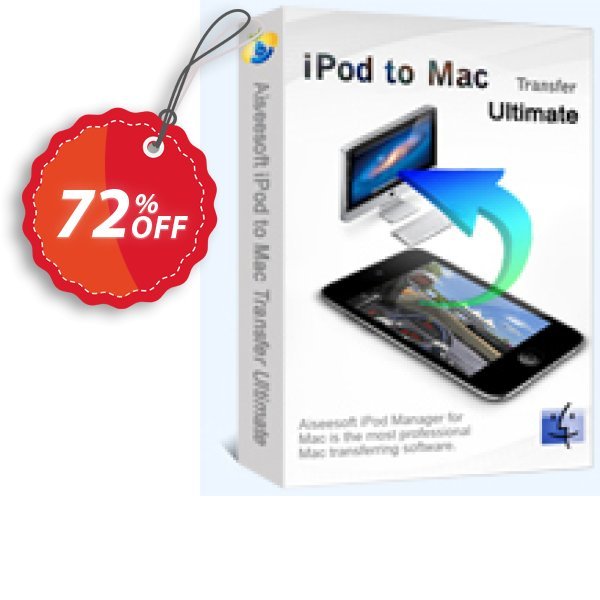 Aiseesoft iPod to MAC Transfer Ultimate Coupon, discount 40% Aiseesoft. Promotion: 