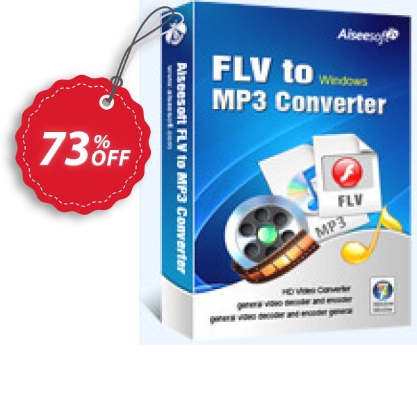 Aiseesoft FLV to MP3 Converter Coupon, discount Aiseesoft FLV to MP3 Converter fearsome sales code 2024. Promotion: fearsome sales code of Aiseesoft FLV to MP3 Converter 2024