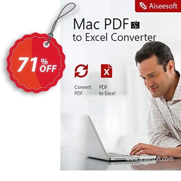 Aiseesoft MAC PDF to Excel Converter Coupon, discount 40% Aiseesoft. Promotion: 40% Off for All Products of Aiseesoft