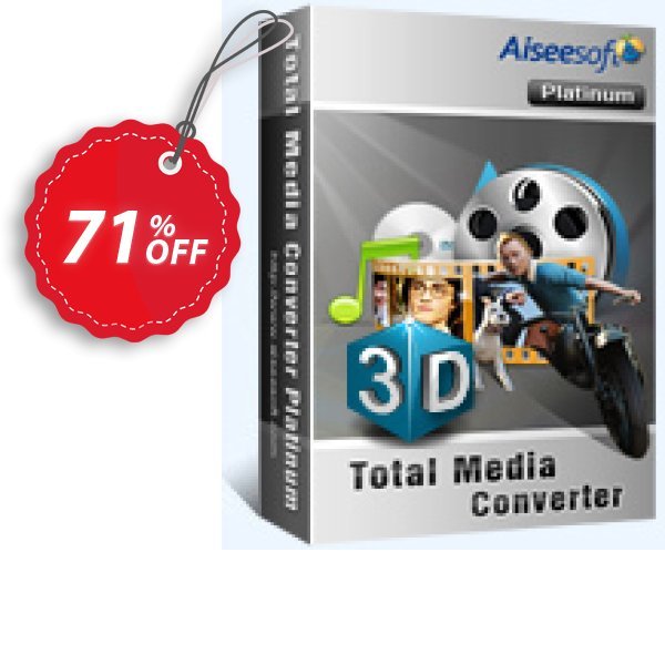 Aiseesoft Total Media Converter Platinum Coupon, discount Aiseesoft Total Media Converter Platinum staggering sales code 2024. Promotion: staggering sales code of Aiseesoft Total Media Converter Platinum 2024