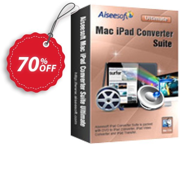Aiseesoft MAC iPad Converter Suite Ultimate Coupon, discount Aiseesoft Mac iPad Converter Suite Ultimate stunning deals code 2025. Promotion: stunning deals code of Aiseesoft Mac iPad Converter Suite Ultimate 2024