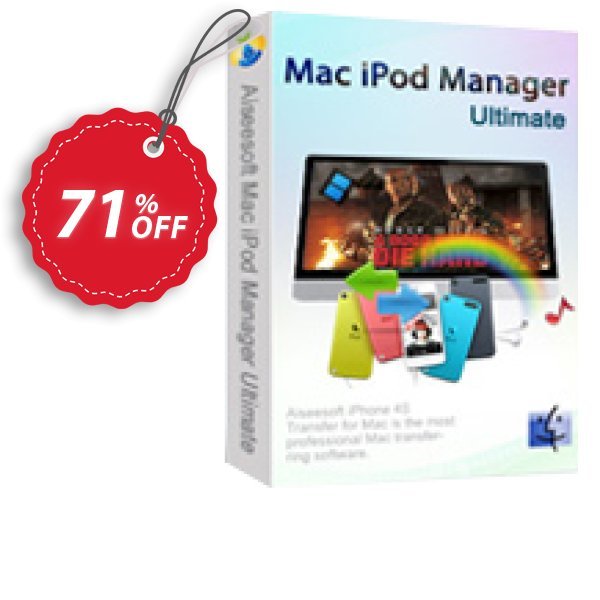Aiseesoft MAC iPod Manager Ultimate Coupon, discount 40% Aiseesoft. Promotion: 