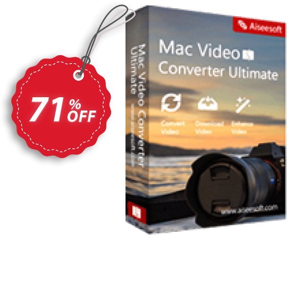 Aiseesoft MAC Video Converter Ultimate Lifetime Coupon, discount 50% Aiseesoft. Promotion: 50% Off for All Products of Aiseesoft