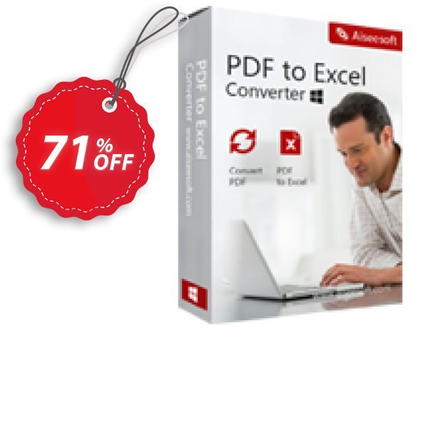 Aiseesoft PDF to Excel Converter Lifetime Plan Coupon, discount 40% Aiseesoft. Promotion: 40% Off for All Products of Aiseesoft