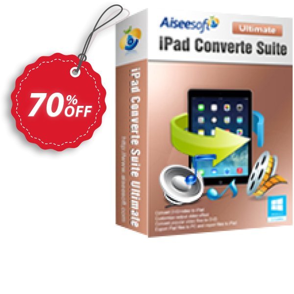 Aiseesoft iPad Converter Suite Ultimate Coupon, discount Aiseesoft iPad Converter Suite Ultimate big offer code 2024. Promotion: 40% Off for All Products of Aiseesoft