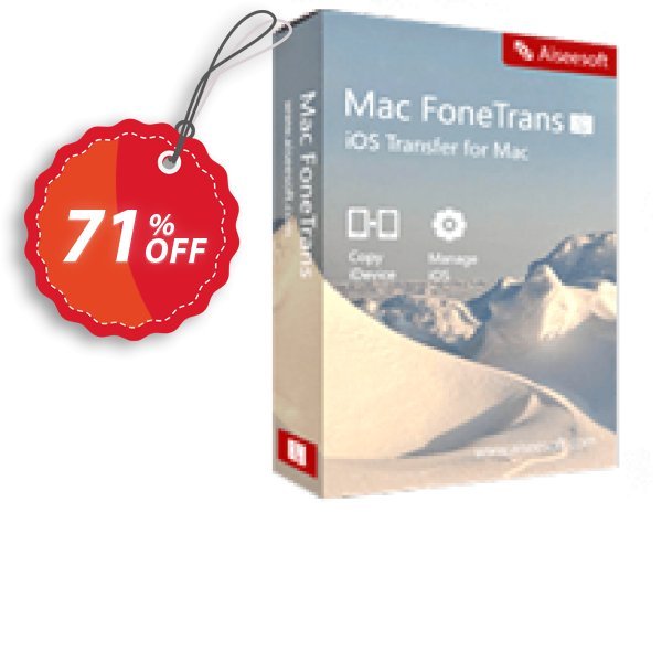 MAC FoneTrans Coupon, discount 40% Aiseesoft. Promotion: 40% Off for All Products of Aiseesoft