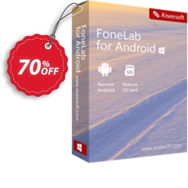 FoneLab Android Data Recovery Coupon, discount 50% Aiseesoft FoneLab for Android - Android Data Recovery. Promotion: