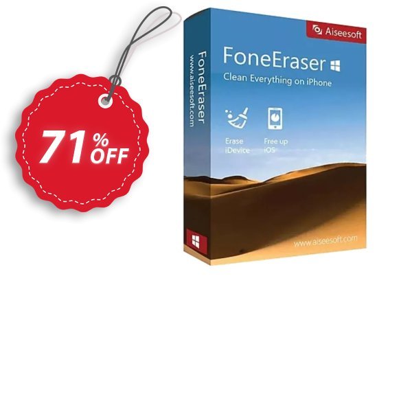 Aiseesoft FoneEraser Coupon, discount 70% OFF Aiseesoft FoneEraser, verified. Promotion: Fearsome deals code of Aiseesoft FoneEraser, tested & approved