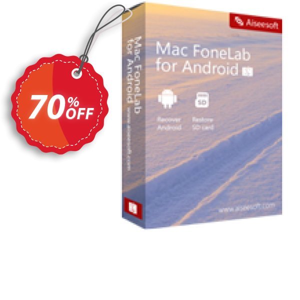 MAC FoneLab Android Data Recovery Coupon, discount 50% Aiseesoft. Promotion: