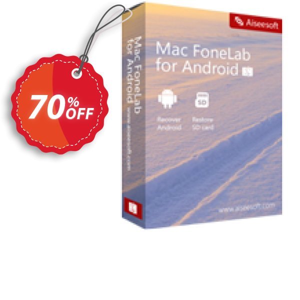 MAC FoneLab Android Data Recovery Coupon, discount 50% Aiseesoft. Promotion: 