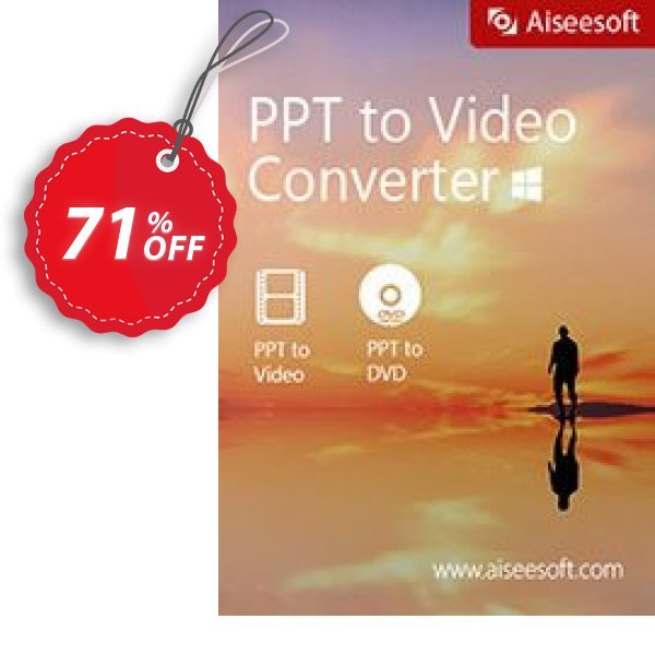 Aiseesoft PPT to Video Converter Coupon, discount 40% Aiseesoft. Promotion: 40% Aiseesoft Coupon code