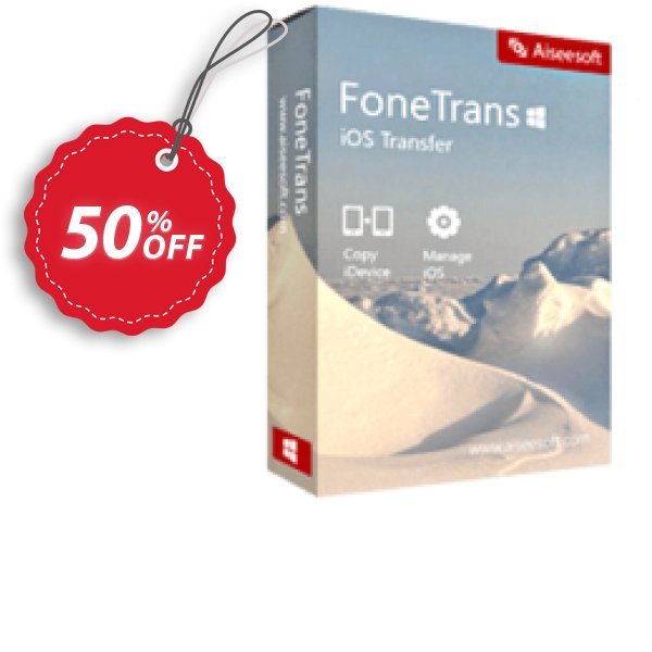 FoneTrans Commercial Plan Coupon, discount 40% Aiseesoft. Promotion: 40% Aiseesoft Coupon code