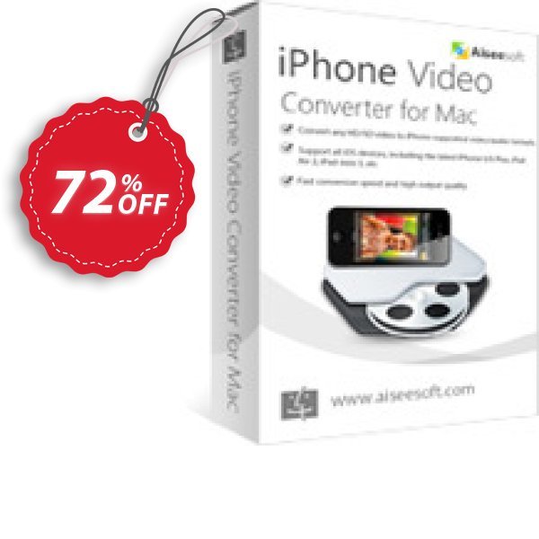 Aiseesoft iPhone Video Converter for MAC Coupon, discount 40% Aiseesoft. Promotion: 40% Off for All Products of Aiseesoft