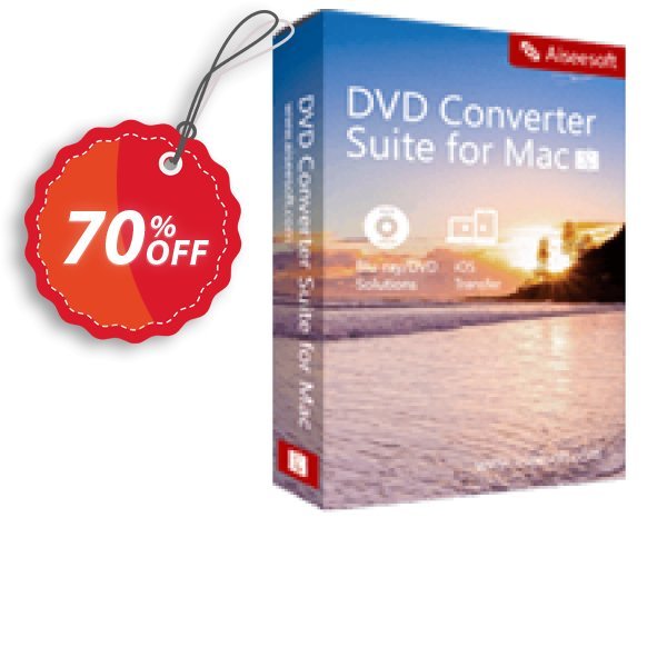 Aiseesoft DVD Converter Suite for MAC Coupon, discount 40% Aiseesoft. Promotion: 