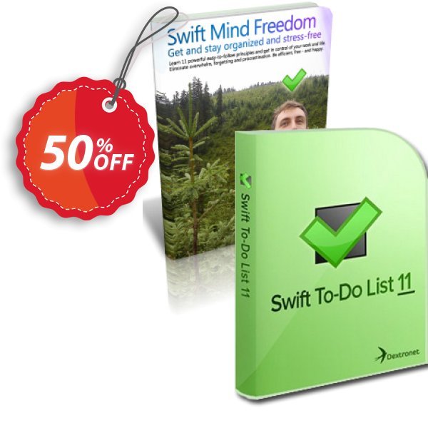 Swift To-Do List, 2-5 users + Swift Mind Freedom Coupon, discount 50% OFF Swift To-Do List (2-5 users) + Swift Mind Freedom, verified. Promotion: Wondrous deals code of Swift To-Do List (2-5 users) + Swift Mind Freedom, tested & approved