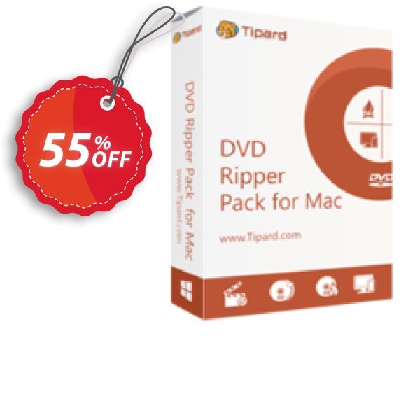 Tipard DVD Ripper Pack for MAC, Lifetime  Coupon, discount 55% OFF Tipard DVD Ripper Pack for Mac (1 year), verified. Promotion: Formidable discount code of Tipard DVD Ripper Pack for Mac (1 year), tested & approved