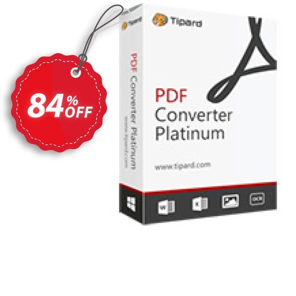 Tipard PDF Converter Platinum Lifetime Coupon, discount 84% OFF Tipard PDF Converter Platinum Lifetime, verified. Promotion: Formidable discount code of Tipard PDF Converter Platinum Lifetime, tested & approved