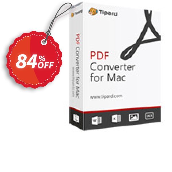 Tipard PDF Converter for MAC Lifetime Coupon, discount 84% OFF Tipard PDF Converter for Mac Lifetime, verified. Promotion: Formidable discount code of Tipard PDF Converter for Mac Lifetime, tested & approved