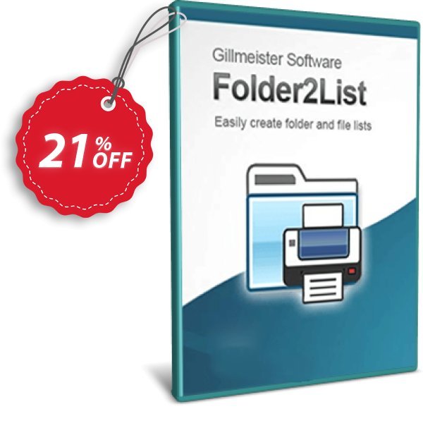 Folder2List Coupon, discount Coupon code Folder2List. Promotion: Folder2List offer from Gillmeister Software