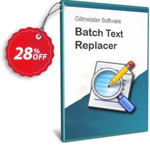 Batch Text Replacer - 25-User Plan Coupon, discount Coupon code Batch Text Replacer - 25-User License. Promotion: Batch Text Replacer - 25-User License offer from Gillmeister Software