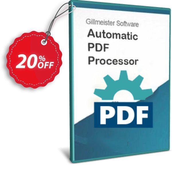 Automatic PDF Processor - 5-user Plan, Yearly  Coupon, discount Coupon code Automatic PDF Processor - 5-user license (1 year). Promotion: Automatic PDF Processor - 5-user license (1 year) offer from Gillmeister Software